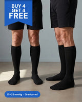 Velora Original wide-fit compression socks for men black knee-high buy 4 get 4 free